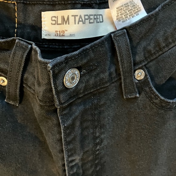 Levi’s 512 Tapered Slim High Rise Black Denim 6M - Picture 4 of 8